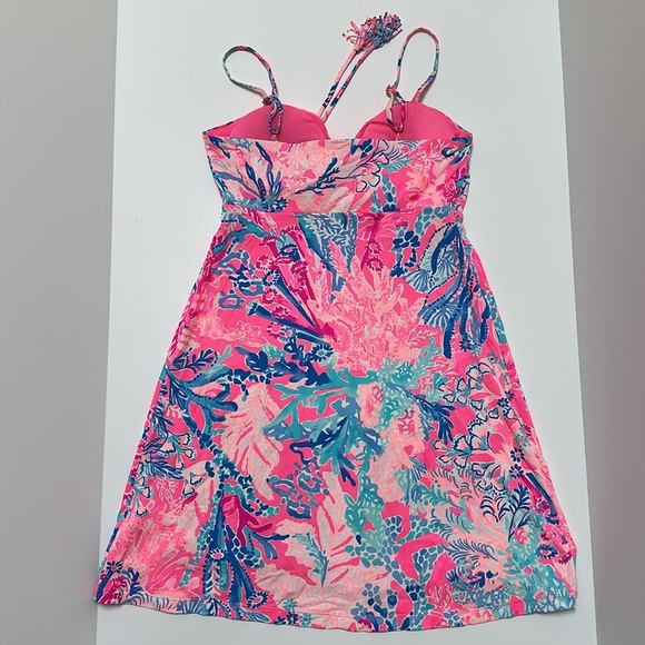 Lilly Pulitzer Margarete Swim Coverup Dress Adjustable Straps Bright Pink EUC  S - Picture 7 of 12
